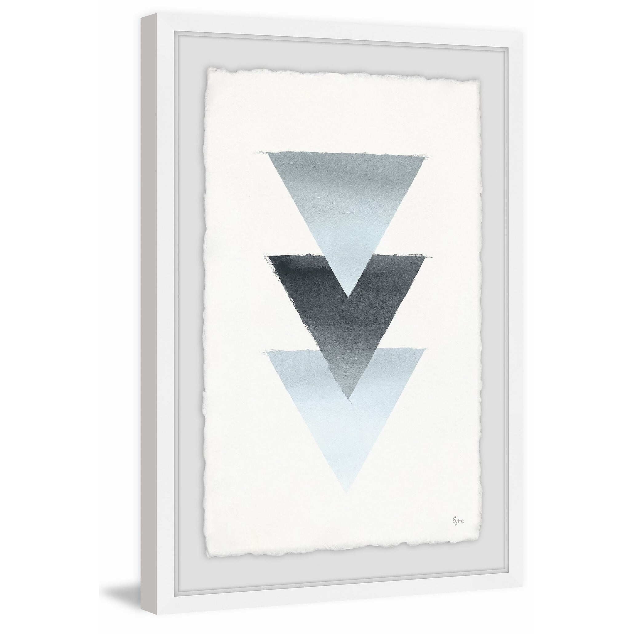 Shades of Blue Framed Painting Print