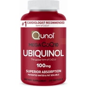 Ubiquinol CoQ10 100mg Softgels, Qunol Mega Ubiquinol 100mg - Superior Absorption - Active Form of Coenzyme Q10 for Heart Health & Healthy Blood Pressure Levels - 100 Count