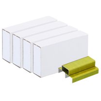 Uxcell Staples for Stapler, 4 Pack(1000Pcs Staples Per Pack) #10 Mini 3/16 Inch Length Staples Jam Free Yellow