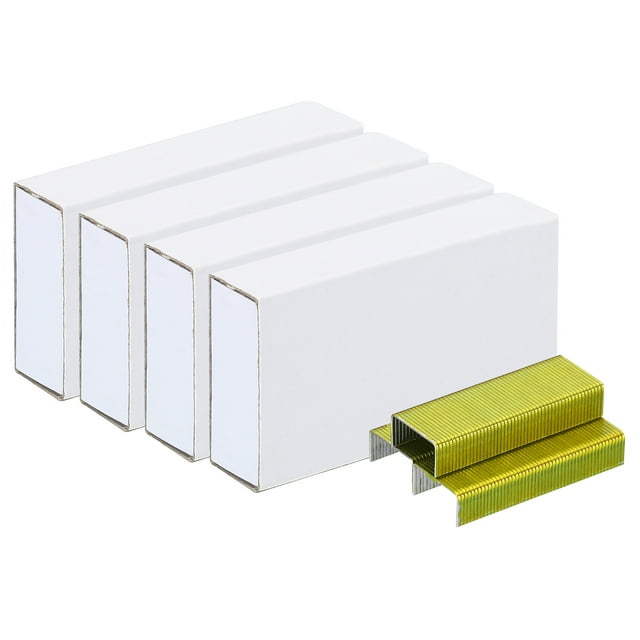 Unique Bargains Staples for Stapler, 4 Pack(1000Pcs Staples Per Pack) #10 Mini 3/16 Inch Length Staples Jam Free Yellow