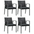 thumbnail image 2 of vidaXL 5 Piece Garden Dining Set with Cushions Poly Rattan and Steel, 2 of 5
