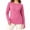 Fuchsia, variant on Womens Seamless Long Sleeve Shirts, Crew Neck Thermal Underwear Tops with Thumb Holes for Fall Winter Base Layering, Fuchsia, Size S