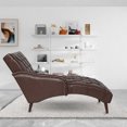thumbnail image 6 of Indoor Soft Chair, Dark Brown Pu, Back, Solid Wood Legs For Living Room Pu Chaise Couch, Support, 6 of 6
