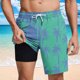 thumbnail image 5 of Pantalones Cortos para Hombre Cintura Elástica con Bolsillos, Forro de Impresión de Moda Casual para la Playa, Al Aire Libre Y el Uso Diario, 5 of 6