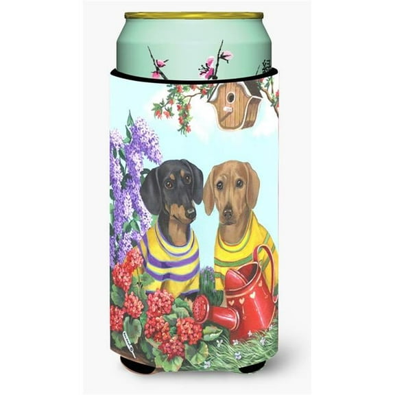 Carolines Treasures Dachshund Blooms Tall Boy Hugger Tall Boy multicolor