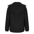 thumbnail image 3 of Hvyesh Waterproof Rain Jacket for Women 3-in-1 Zip Up Puffer Jackets Plus Size Hooded Warterproof Jacket with Pockets Black XXXXXXL, 3 of 7