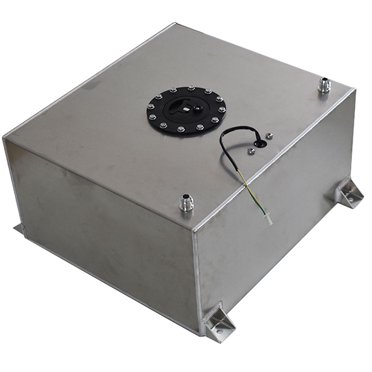 15 Gallon Universal Aluminum Racing Fuel Cell Tank With Level Sender - Polished Silver By Labwork