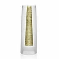 thumbnail image 2 of 10.5" Mouth Blown Hand Decorated Standard Gold Vase, 2 of 2