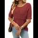 thumbnail image 1 of Suéteres de Punto de Cuello Redondo de Corta de Verano para Mujer, Color Rojo, Talla S, 1 of 7
