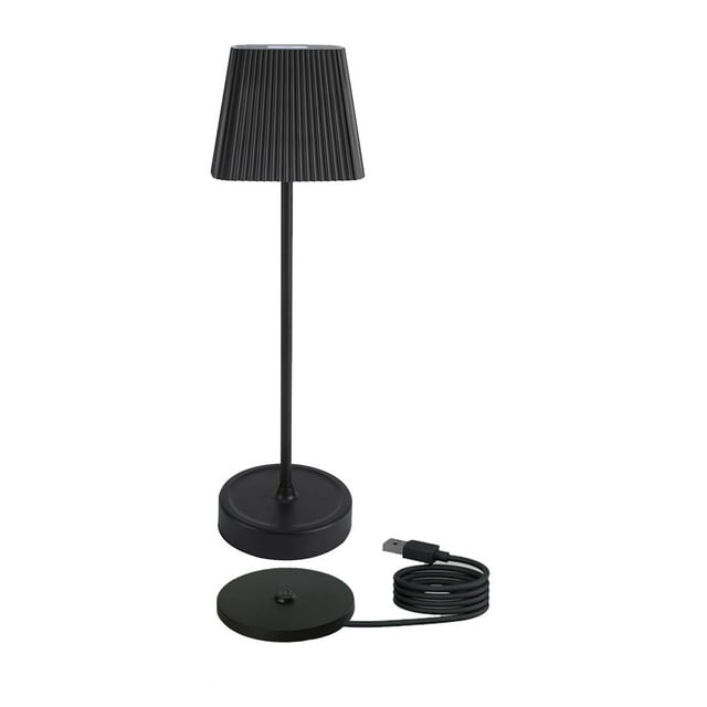 Portable LED Table Lamp Touch Control Stepless Dimmable Desk Lamp Rechargeable Nightstand Lights Simple Metal Atmosphere Lamp Creative Touch Switch Adjustable Brightness Neutral/White/Warm Light