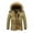 Beige, variant on Brnmxoke Men's Fleece Lined Parka Jacket Big and Tall Thicken Windproof Down Coat with Faux Fur Collar Hood Snowproof Jackets Plus Size Winter Warm Padded Jacket Beige,XXL
