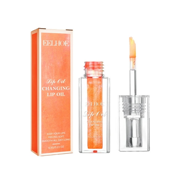 Magic Color Changing Lip Oil, Moisturizing Lip Glow Oil, Plumping Glimmer Glow Lipstick, Hydrating Lip Gloss Lip Balm Transparent Lip Care, Long Lasting Moisturizing Non-sticky Fresh Texture Lip Oil