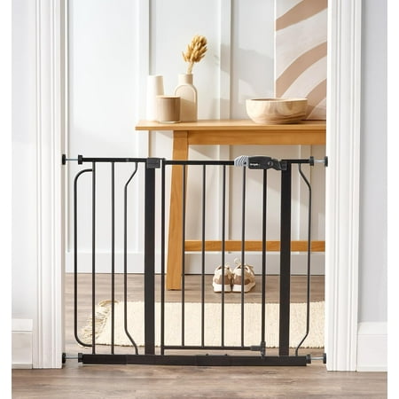 Regalo Easy Step 38.5-Inch Wide Walk Thru Baby Gate, Black, Metal