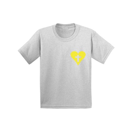 

Awkward Styles Yellow Heart Toddler Shirt Jesus Shirt for Kids Shirt for Boys Christian Cross Shirts for Girls Jesus T-Shirt for Children Christian Gifts Christ Clothes Cross T-Shirt for Toddlers