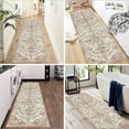 thumbnail image 4 of Findosom 2'x6' Vintage Runner Rug 0.4" Distressed Hallway Rug Non Slip Laundry Runner Rug Decor Rug Washable Runner Rug Kitchen Floor Mat Entryway Rug Runner for Laundry Kitchen Entryway, Beige, 4 of 8