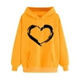 thumbnail image 4 of Kaemgyyd Sweatshirt for Women Cute Heart Drawstring Fall Fashion Pullover Lightweight Fleece Casual Hoodies Winter Clothes, 4 of 4