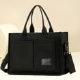 thumbnail image 2 of Stylago Canvas Tote Bag for Women Adjustable Strap Crossbody Shoulder Handbag Heavy Duty Multiple Pockets College Purses Black, 2 of 4