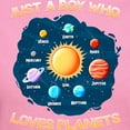 thumbnail image 3 of CafePress - Just A Boy Who Loves Planets I Funny Science T Shirt - Women's Traditional Fit Dark T-Shirt, 3 of 4