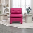 thumbnail image 2 of Modern Single Lazy Chair With Movable Backrest Pillow Solid Wood Legs Cushioned Deep Seat Single Sofa Chair For Living Room, 2 of 9