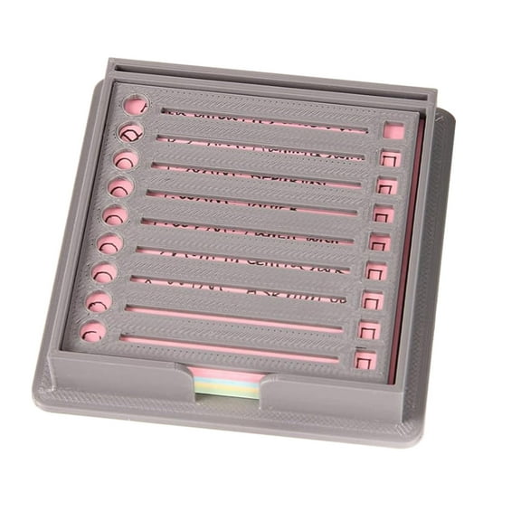 Sylvtty Sticky Note Holder with Stencil Sticky Note Dispenser Waterproof Compact Size Portable Self-Sticky Note Pad Organizer Storage Box