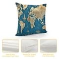 thumbnail image 4 of Shangniulu World Geography Map Seasons Pillow Cover,Square Waist Cushion,Perfect Square Backrest for Every Home, 4 of 5