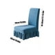 thumbnail image 3 of Fundas elásticas para sillas en azul, beige y gris | Fundas elásticas de fibra de poliéster para sillas con respaldo de 45 a 58 cm | Fundas protectoras y decorativas para sillas, para casa, comedor,, 3 of 6