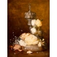 thumbnail image 2 of Weir, J Alden 25x32 White Modern Wood Framed Museum Art Print Titled - Silver Chalice with Roses, 2 of 4