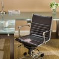 thumbnail image 2 of HomeRoots 370533 Brown Low Back Office Chair with Chromed Steel Base, 27.01 x 25.04 x 38 in., 2 of 6