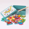 thumbnail image 1 of Caja de hierro de madera para niños, juguetes de pesca magnéticos, juguetes educativos para niños y niñas, jardín de infantes, bebé de 1 a 3 años, 1 of 1