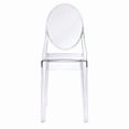 thumbnail image 4 of Modern Ghost Side Chair – Transparent Clear Acrylic Dining Chair with Durable Design, Stackable for Dining or Accent Spaces set of 4, 4 of 5