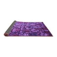 thumbnail image 2 of Ahgly Company Indoor Round Abstract Purple Contemporary Area Rugs, 3' Round, 2 of 4