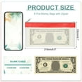 thumbnail image 2 of 8.5x4 Inch Money Bags with Zipper, 8Pcs Clear Cash Deposit Bank Pouch Envelopes Check Wallet for Coin Cosmetics Invioce Bill, Red, 2 of 6
