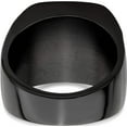 thumbnail image 5 of Titanium Edward Mirell Black Ti Casted Design Signet Ring (Size 8.5) Made In United States emr238-8.5, 5 of 5