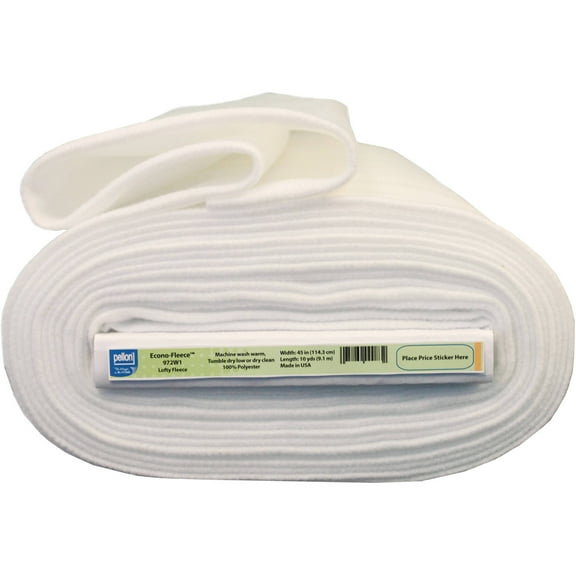 Pellon 972 Fleece Quilting & Batting Fabric, White 45" x 10 Yards by The Bolt
