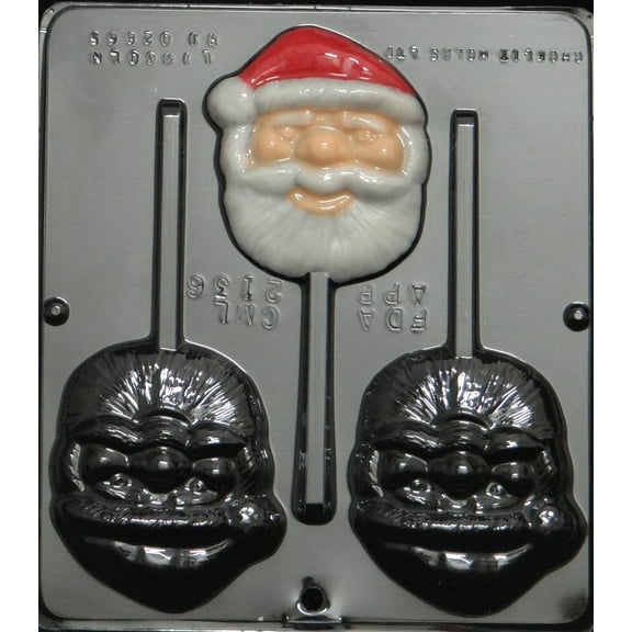 2136 Santa Face Lollipop Chocolate Candy Mold