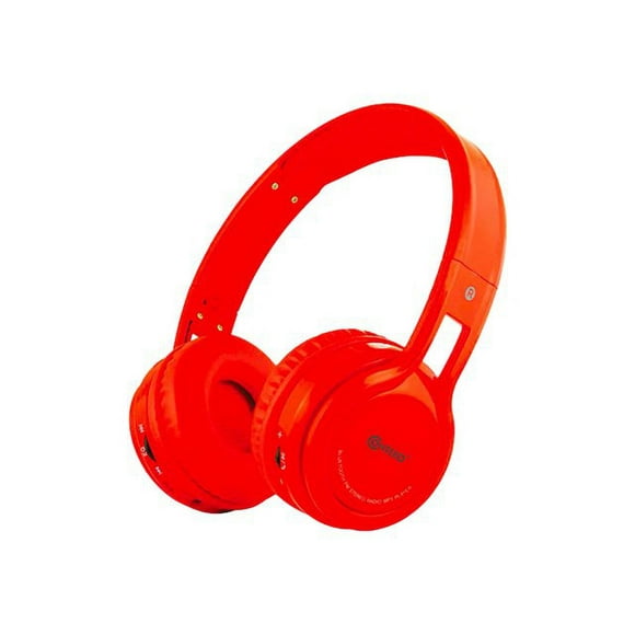 Contixo KB-2600 - Headphones with mic - on-ear - Bluetooth - wireless - red