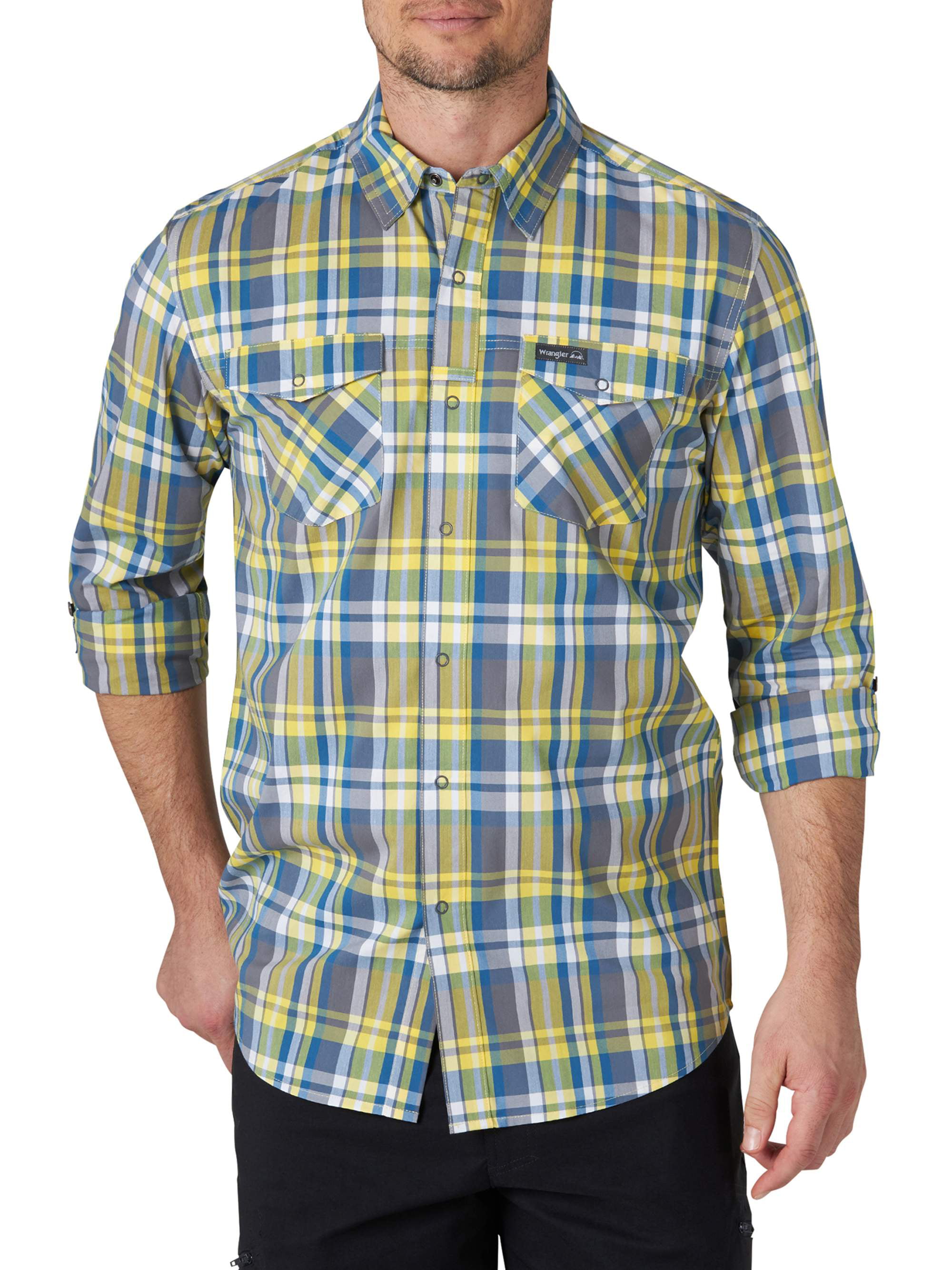 Wrangler Men's Long Sleeve Plaid Outdoor Utility Shirt - Walmart.com