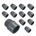 thumbnail image 1 of Uxcell 12Pcs Adaptador de Rosca Masculino de Conexión de Tubería de 1" para Drenaje de Fregadero, Conectores de Tubería, Gris, 1 of 6