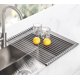 thumbnail image 1 of Escurreplatos Enrollable de 45 x 39 Cm. Tomorotec, Escurridor de Platos Grande, Multiusos, Plegable, de Acero Inoxidable, para Colocar sobre el Fregadero, Ideal para Tazas, Frutas y Verduras., 1 of 7
