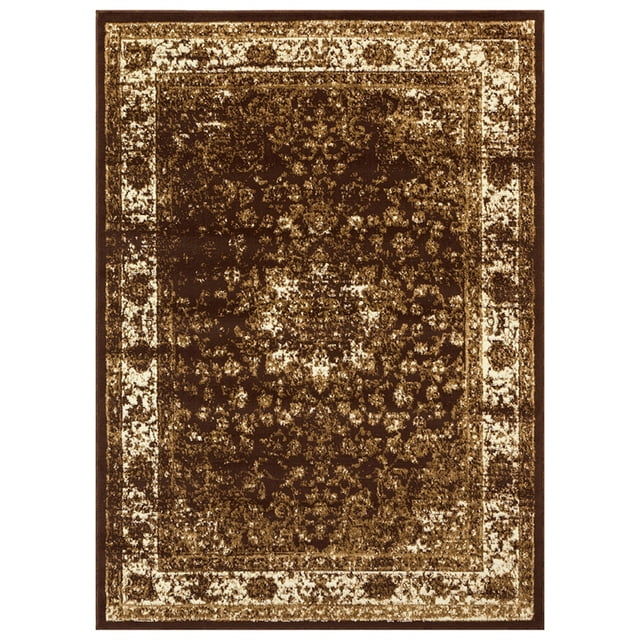 Princesse 5x7 Vintage Zone Orientale Rug 814 en Brun Os