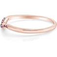 thumbnail image 2 of Gems Jewels 14K Rose Gold Plated 1 Ct Round Cut Amethyst Wedding Engagement Wedding Band Set For Women's 925 Sterling Silver -4.5, 2 of 4