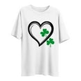 thumbnail image 4 of Erwazi St Patricks Day Womens Plus Size T-Shirts Short Sleeve Summer Crewneck Tee Shamrock Funny Clover Graphic Tops, 4 of 4