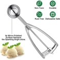 thumbnail image 4 of Cuillre Glace, 4cm Cuillre Glace En Acier 304 Inoxidable Cuillre Glace Avec Dclencheur, Professionnelle Crme Glace Scoopers Pour Fruits Glaces, 4 of 5
