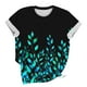 thumbnail image 2 of Tops de Ajuste Suelto para las Mujeres Sudadera Casual Impresa Manga Corta Cuello Redondo Superior, Poliéster, 2 of 5