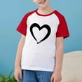 thumbnail image 5 of Jamicy Graphic Tees Girls Children's Wear Toddler Kids Boys Girls Fashion Cute Graphic Tee Heart T-Shirts Round Neck Print Short Sleeve Top, 5 of 9