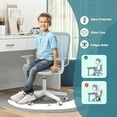 thumbnail image 4 of Kids Desk Chair, Children Study Chair with Armchair, Sit-Brake Casters, Height Adjustable Swivel Kids Computer Chair for Home,School, Desk Chair for Girls & Boys (Blue), 4 of 9
