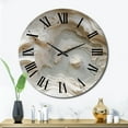 thumbnail image 1 of Designart "Spiral Nebula in Cream II" Abstract Spirals Oversized Wall Clock, 1 of 6