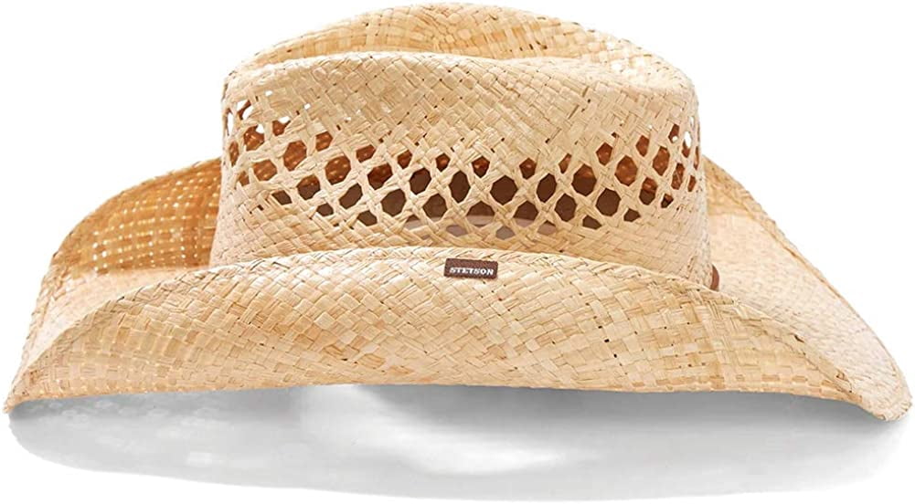 Madrid Raffia Straw Western Hat - S - Natural