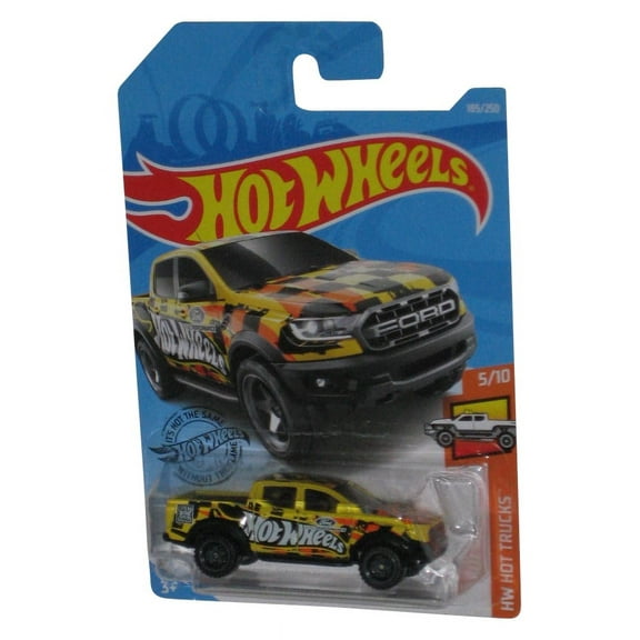 Hot Wheels Hot Trucks 5/10 (2018) Yellow '19 Ford Ranger Raptor Toy 185/250
