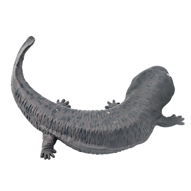 Figura de juguete de salamandra, estatua de vida silvestre, decoración de escritorio, escuela para niños de todas las edades. gris